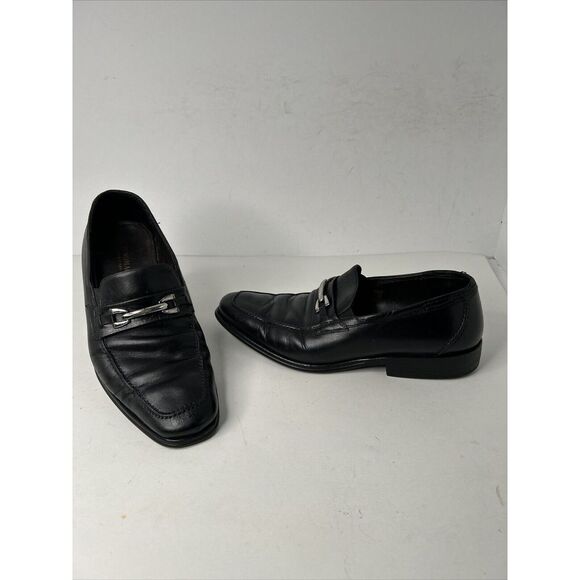 Bruno Magli Renegade Horsebit  Loafers‎ Men's Size 10 M Black Made In Italy - Picture 1 of 7